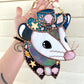 Mermaid Cowboy Opossum Stained Glass Suncatcher
