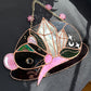 Black Crystal Rat Stained Glass Mirror