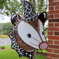 Spiderweb Wizard Opossum Stained Glass Suncatcher