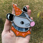 Orange Lovely Opossum Mini Stained Glass Suncatcher