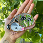 Black Mushroom Opossum Stained Glass Ornament