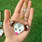 Crystal Opossum Stained Glass Charm