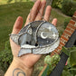 Ice Fox Mini Stained Glass Suncatcher
