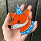Blue Wizard Fox Mini Stained Glass Suncatcher
