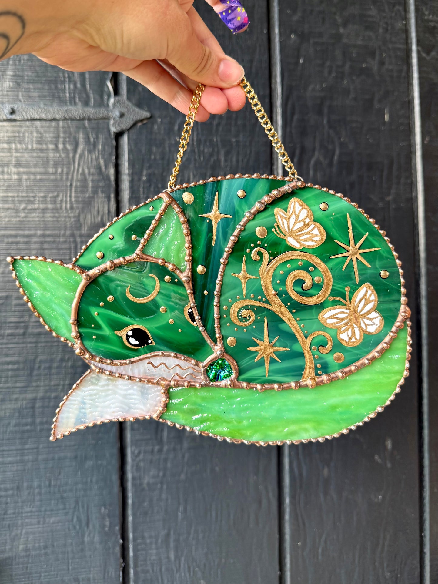 Fern the Fox Stained Glass Suncatcher