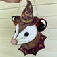 Deep Purple Witch Opossum Stained Glass Suncatcher