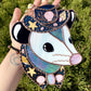 Mermaid Cowboy Opossum Stained Glass Suncatcher