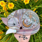 Large Celestial Pink Fox Stained Glass Suncatcher