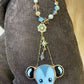 Ornate Opossum Stained Glass Car Charm