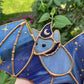 Purple Haze Wizard Bat Stained Glass Suncatcher