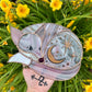 Large Celestial Pink Fox Stained Glass Suncatcher