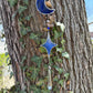 Blue and Silver Sun and Moon Suncatcher