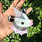 Irridescent Wizard Opossum Stained Glass Ornament