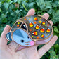 Mini Candy Corn Opossum Stained Glass Suncatcher