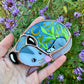 Sleepy Opossum with Baby. Mini Suncatcher Ornament