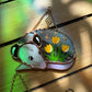 Sleepy Tulip Opossum Stained Glass Mini
