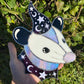 Purple Starry Opossum Stained Glass Suncatcher