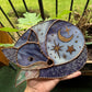Large Celestial Purple Fox Stained Glass Suncatcher