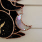 Moon Squirrel Wizard Stained Glass Suncatcher