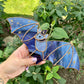 Purple Haze Wizard Bat Stained Glass Suncatcher