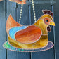 (Discounted due to crack) Stained Glass Chicken Suncatcher