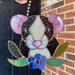 Flower Rat Stained Glass Suncatcher