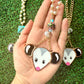 Flowery Opossum Stained Glass Charm