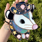 Mermaid Cowboy Opossum Stained Glass Suncatcher