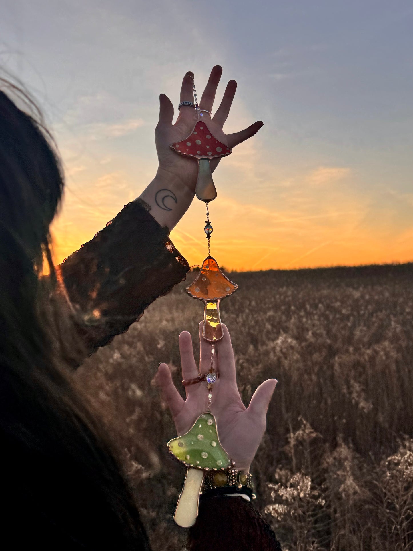 Mushroom Chain Suncatcher