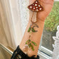 Pink Mushroom Stained Glass Car Charm