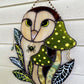 Spooky Spider Owl Stained Glass Artwork