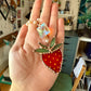 Strawberry Stained Glass Car Charm