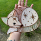Large Celestial Pink Fox Stained Glass Suncatcher