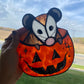 Trick-or-Treat Opossum Stained Glass Suncatcher