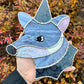 Royal Blue Fox Stained Glass Suncatcher