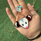 Jewel Opossum Stained Glass Charm