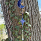 Blue and Silver Sun and Moon Suncatcher