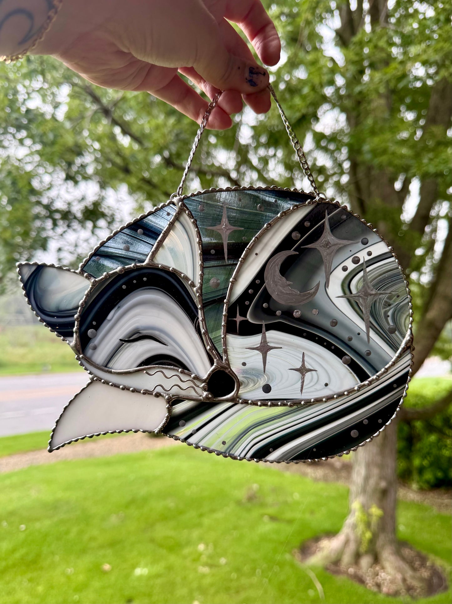 Cosmo the Fox Stained Glass Suncatcher