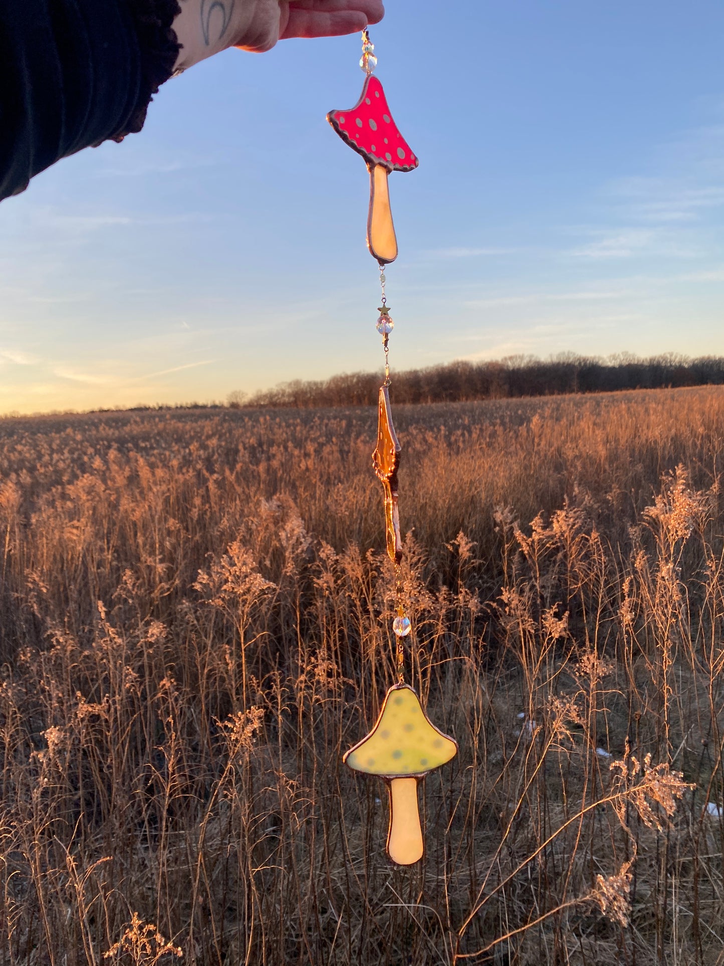 Mushroom Chain Suncatcher