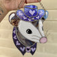 Purple Heart Cowboy Opossum Stained Glass