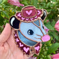 Mini Pink Pony Opossum Stained Glass Ornament