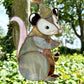 Acorn Wizard Opossum Stained Glass Suncatcher