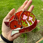 Mini Mushroom Fox Stained Glass Suncatcher