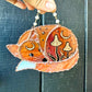 Red Mushroom Fox Stained Glass Ornament