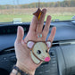 Tan Rat Stained Glass Charm