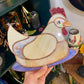 Lovely Chicken Stained Glass Suncatcher