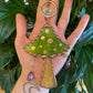 Green Mushroom Stained Glass Suncatcher