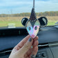Purple Opossum Stained Glass Charm