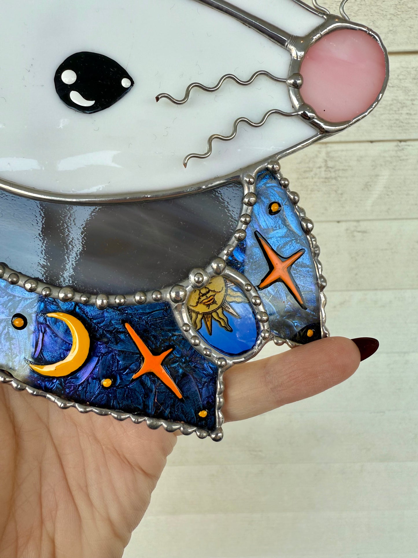Celestial Cowboy Opossum Stained Glass