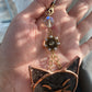 Black Cat Stained Glass Charm
